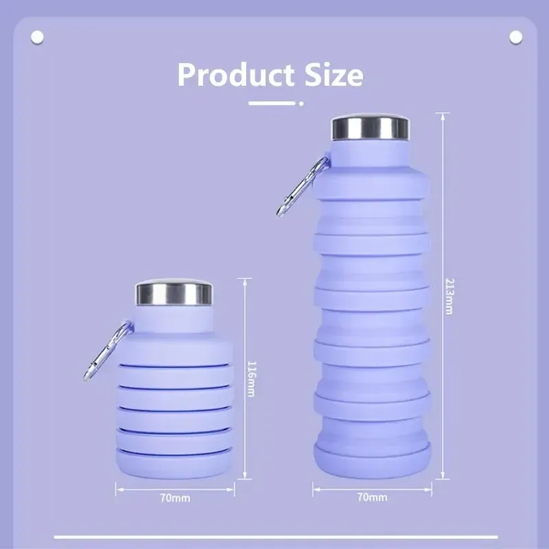 Bouteille pliable peu encombrante - Outils de voyage en silicone_voghion.com