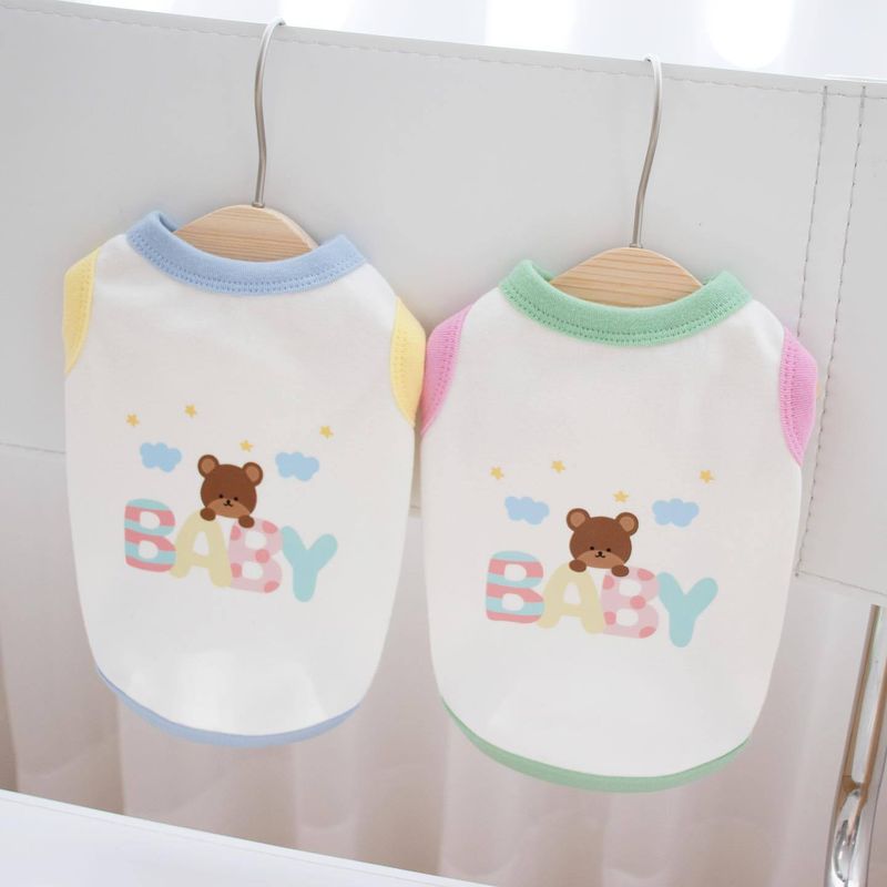 Gilet per cani e gatti in puro cotone, stile coreano, carino, per neonati e orsacchiotti, quattro stagioni_voghion.com