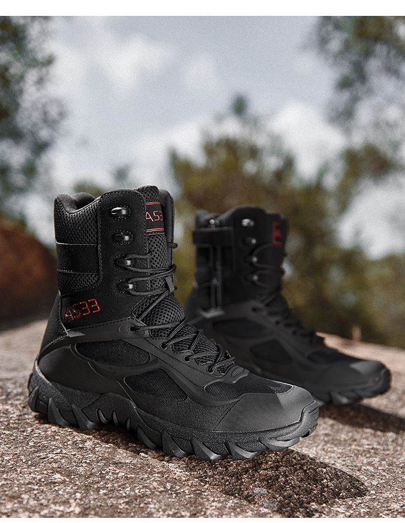 Bottes tactiques légères pour le désert, bottes d'extérieur pour hommes, bottes de combat dans la jungle, bottes de randonnée antidérapantes et résistantes à l'usure_voghion.com