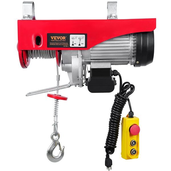 Electric Hoist 1760lbs With 14ft Wired Remote Control, Electric Hoist 110 Volt With 40ft Single Cable Lifting Height & Pure Copper Motor, For G_voghion.com