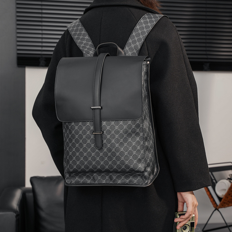 2025 Men's Stylish Backpack - Waterproof 14-17" Laptop Bag, Large Anti-Theft Daypack For College, Gym, Work, Smooth Zipper, Black_voghion.com