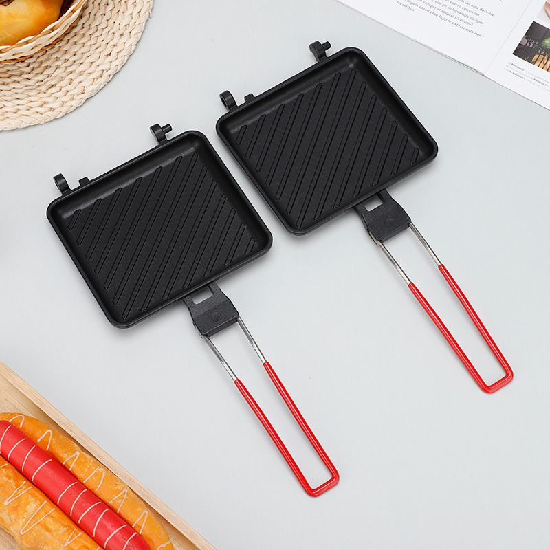 Dedicated Outdoor Detachable Sandwich Baking Pan Double Sided Non Stick Baking Pan Gas Universal Bread Frying Pan Mold_voghion.com