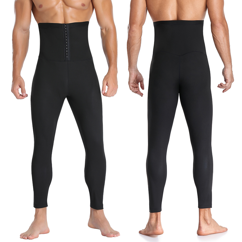 Abiti da uomo Pantaloni da sauna Leggings per il sudore Pantaloni a compressione dimagranti a vita alta Pantaloni termici per il corpo Shaper per la perdita di peso_voghion.com