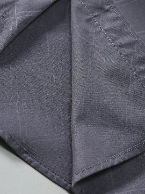 Camicia casual a quadri scuri a maniche lunghe da uomo_voghion.com