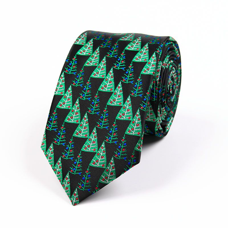 Polyester Jacquard 7.5cm Christmas Theme Tie Manufacturer Wholesale_voghion.com