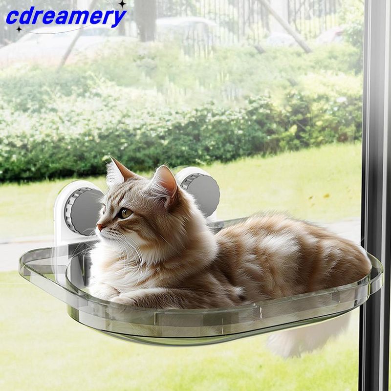 Die superstarke, belastbare Katzenfensterhängematte bietet Katzen während ihres Mittagsschlafs einen bequemen Ruheplatz. Sie ist sicher und einfach zu installieren._voghion.com