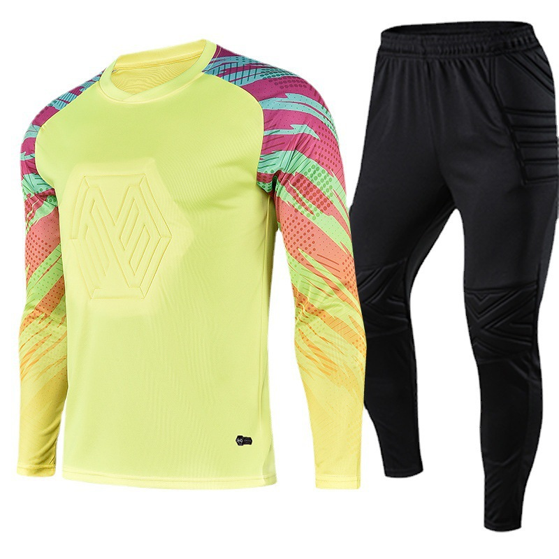 Conjunto de camiseta y pantalones de manga larga para portero de fútbol, entrenamiento para niños y adultos_voghion.com