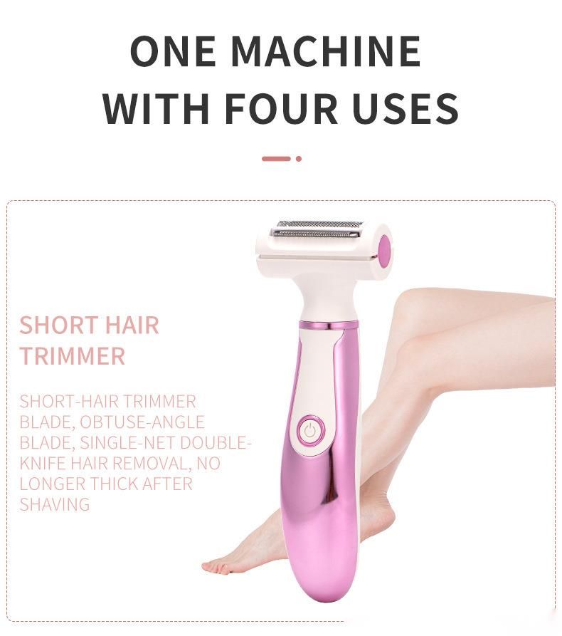 4-in-1 Multifunktions-Elektrorasierer für Damen – Rosa Haarentfernung für Koteletten und Achseln_voghion.com