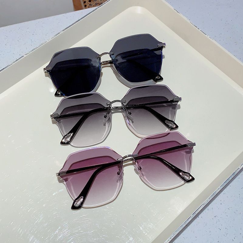 Occhiali da sole semplici e versatili senza montatura con design all'avanguardia - Unisex antiriflesso per ciclismo e street style_voghion.com