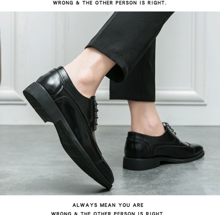 Scarpe da uomo Voyage, formali, in pelle, a punta, stile britannico, casual, con rialzo, per abito da sposa, nuove_voghion.com