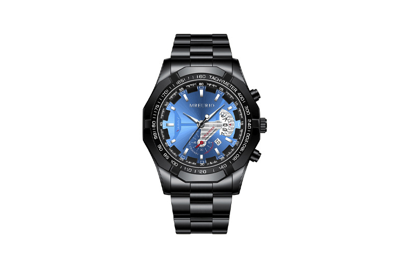 Non-Mechanical Dial Men's Watch Extra Large New Concept Calendar Creative Steel Band_voghion.com