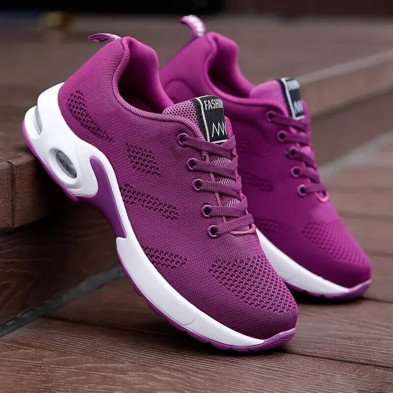 Pantofi sport cu platformă plată Mercury, respirabili, casual, cu plasă, pentru femei, Tenis, pantofi vulcanizați pentru sală, albi, pentru femei_voghion.com