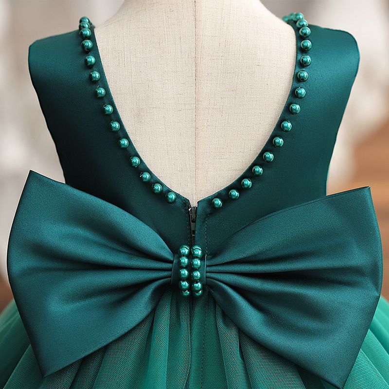 Kinderkleding Meisjes Prinsessenjurk Kinderbruidsjurk Bloemenmeisjesjurk Gastheer Pianovoorstelling Kostuum Pluizige Gaasrok Gastheer_voghion.com