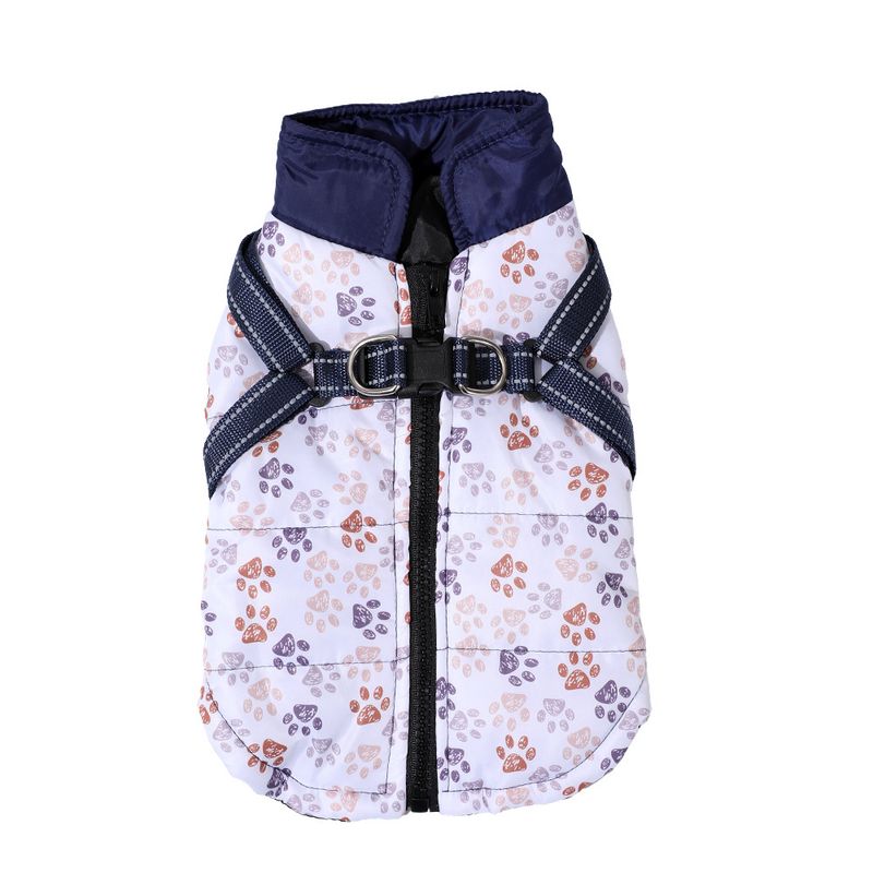 New Thickened Warm Dog Vest Autumn Winter, Reflective Pet Clothing For Small And Medium Dogs, Leash Harness Clothes_voghion.com