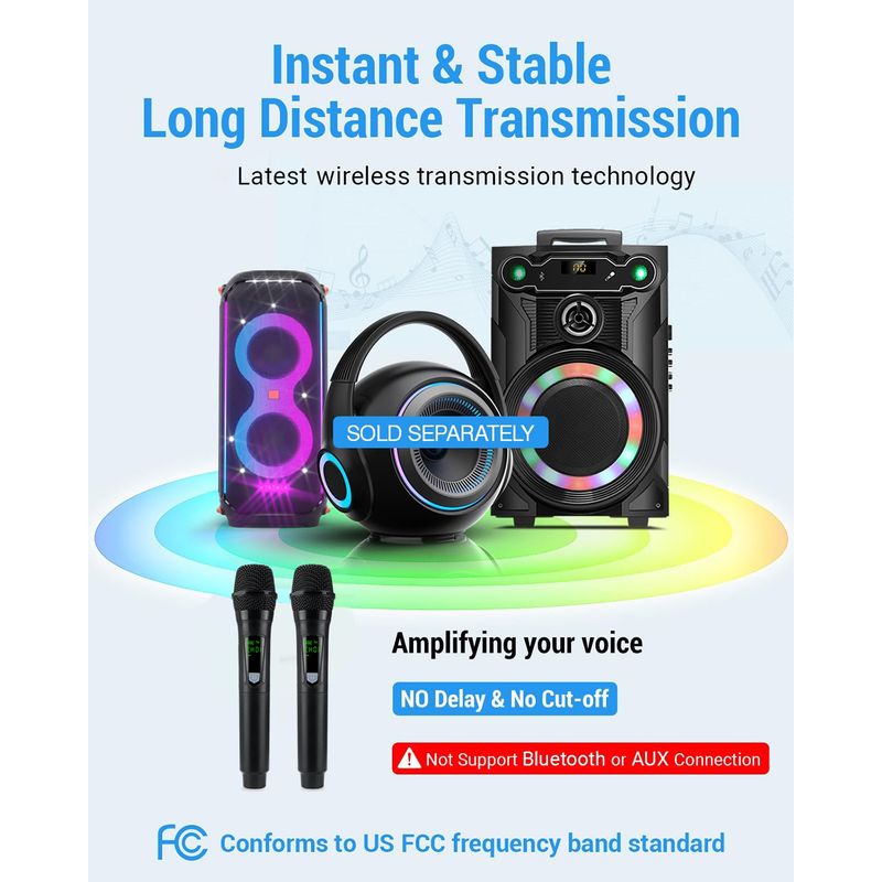 Rechargable Wireless Dynamic Microphone Handheld Mic Micphone For Party Karaoke Professional Church Show Meeting_voghion.com
