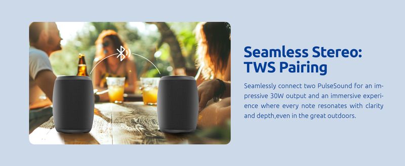 Bluetooth speaker, powerful small portable wireless speaker with FM radio, IPX6 waterproof, 5 LED light modes,_voghion.com