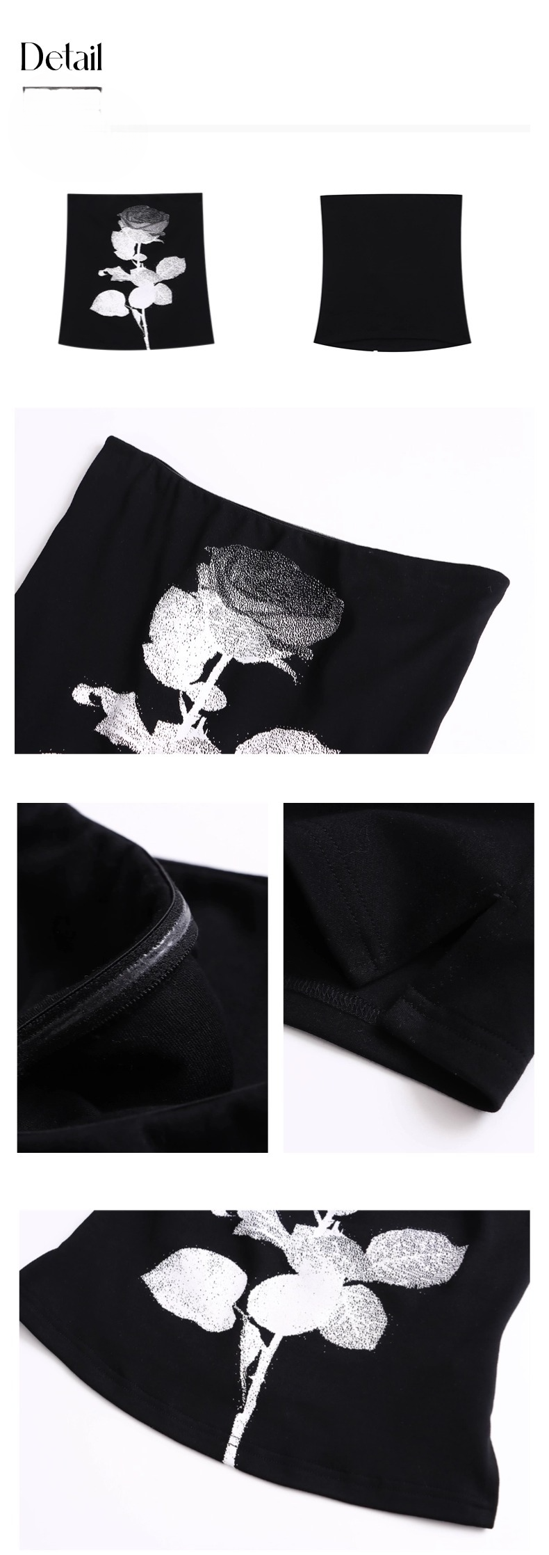mode scherp, artistiek, vakantie, gemengde bloemen, slim fit ontwerp, strapless vest_voghion.com
