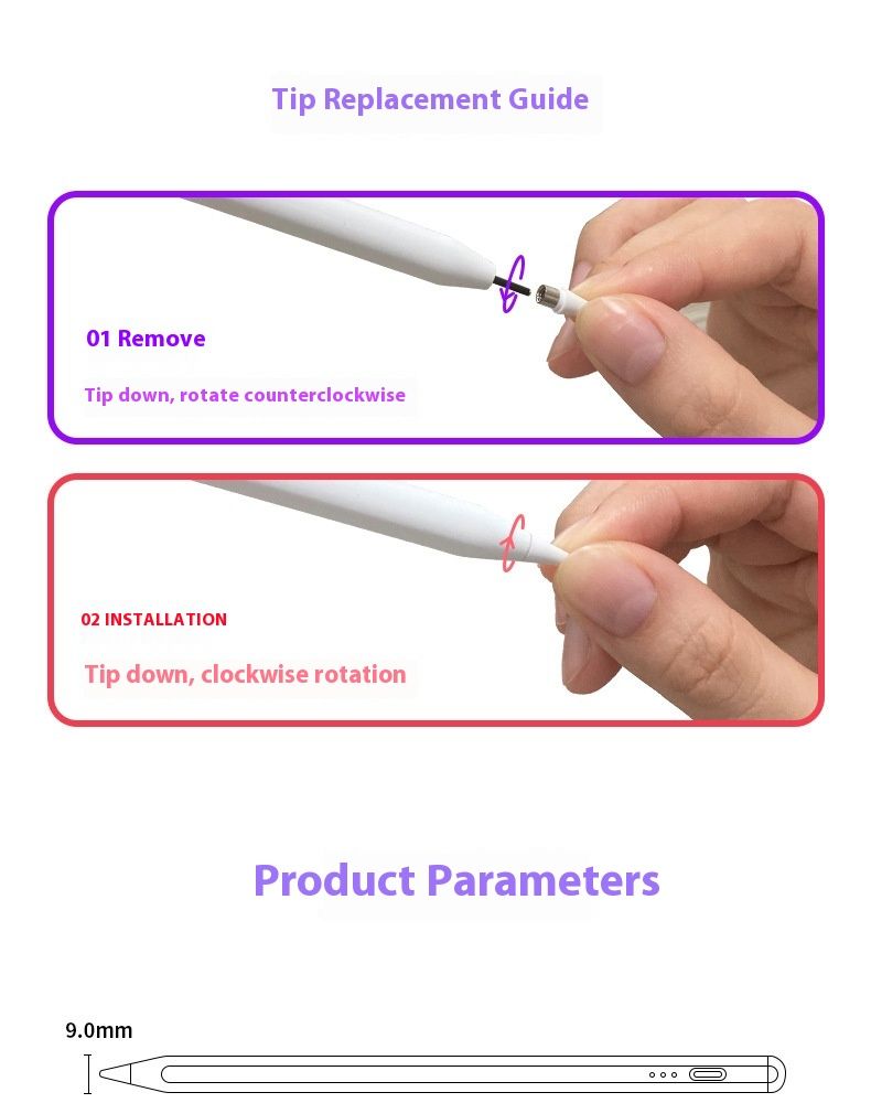 Bläistëft Kapazitiv Handschrëft Universal Android Pen Gëeegent fir iPad Mobile Touchpen_voghion.com