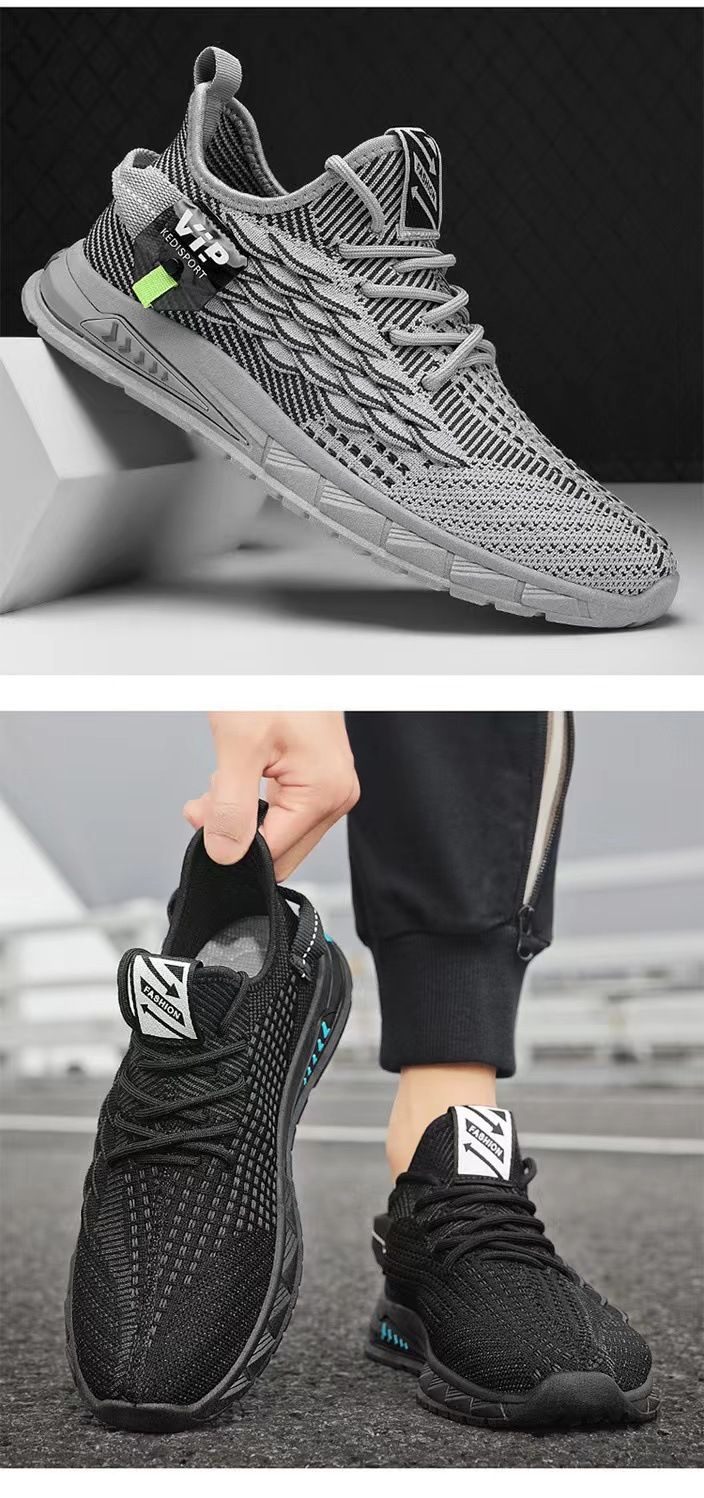 New men's sports and leisure shoes mesh breathable coconut shoes fashion soft sole casual trend versatile men's shoes_voghion.com