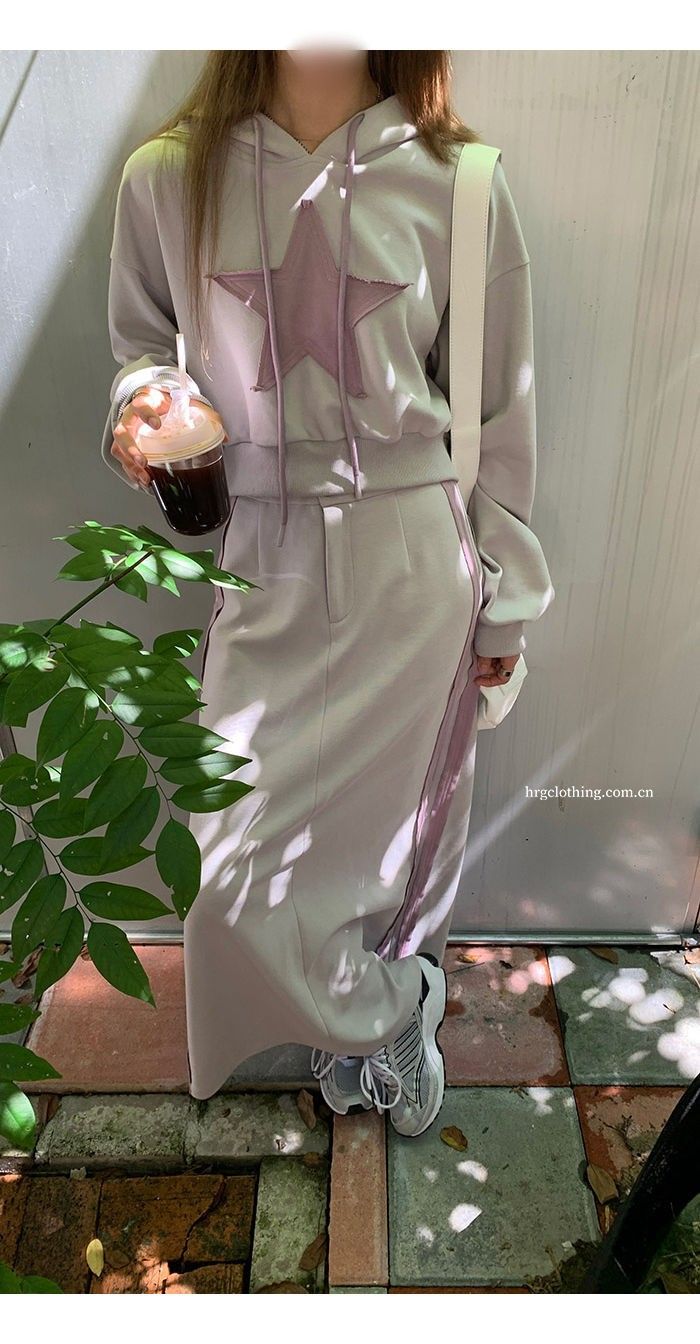 Sweatshirt For Women, Autumn 2025 New Trend, Beautiful High-End Casual Skirt Two-Piece Set_voghion.com