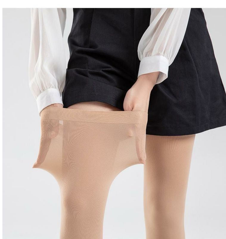 2PCS Stretch JK Uniform Zwarte Zijden Kousen Antislip Afslankende Veet Over Knie 70cm Micro-compressie Dij Sokken_voghion.com