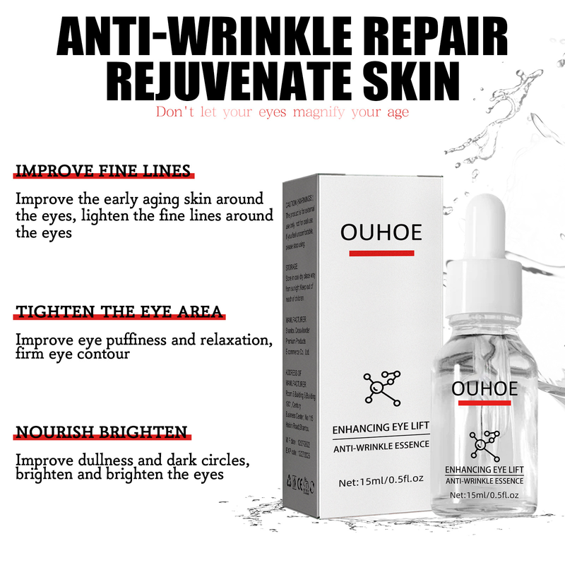Eye Serum for Dark Circle and Wrinkles Bags Removal Lifting Firming Essence Anti Puffiness Reduce Fine Lines Eye Skin Care_voghion.com