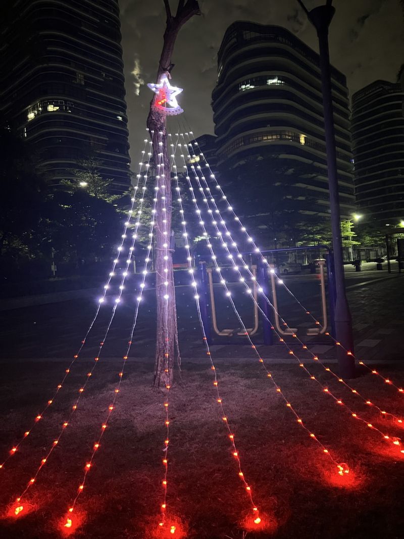 New LED five star fantasy light leather line light three wire point control Bluetooth music remote light string Christmas atmosphere light_voghion.com