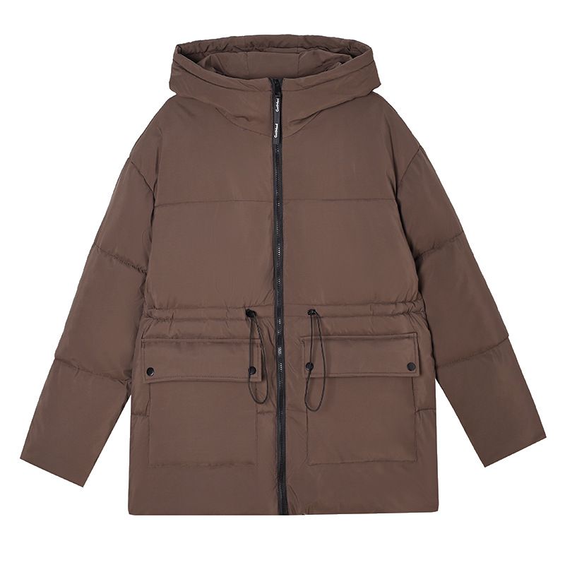 Women's Clothing Women's Oversized Puffer Jacket - Hooded Winter Coat With Quilted Detailing_voghion.com