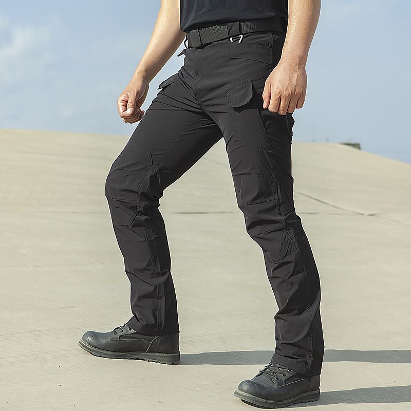 Outdoor Stretch Quick-Dry Men Thin Long Summer Tactical Breathable Waterproof Pants Ix7 Multi-Pocket_voghion.com