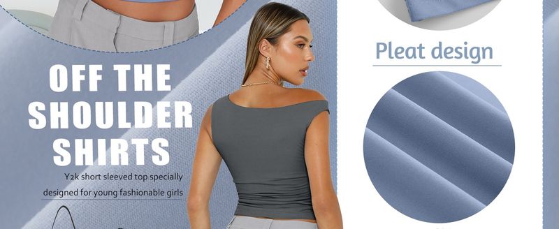 Schuine kraag tops sexy hot girl schuine schouder effen kleur vest zomer dames off shoulder pullover navel bloot dameskleding_voghion.com