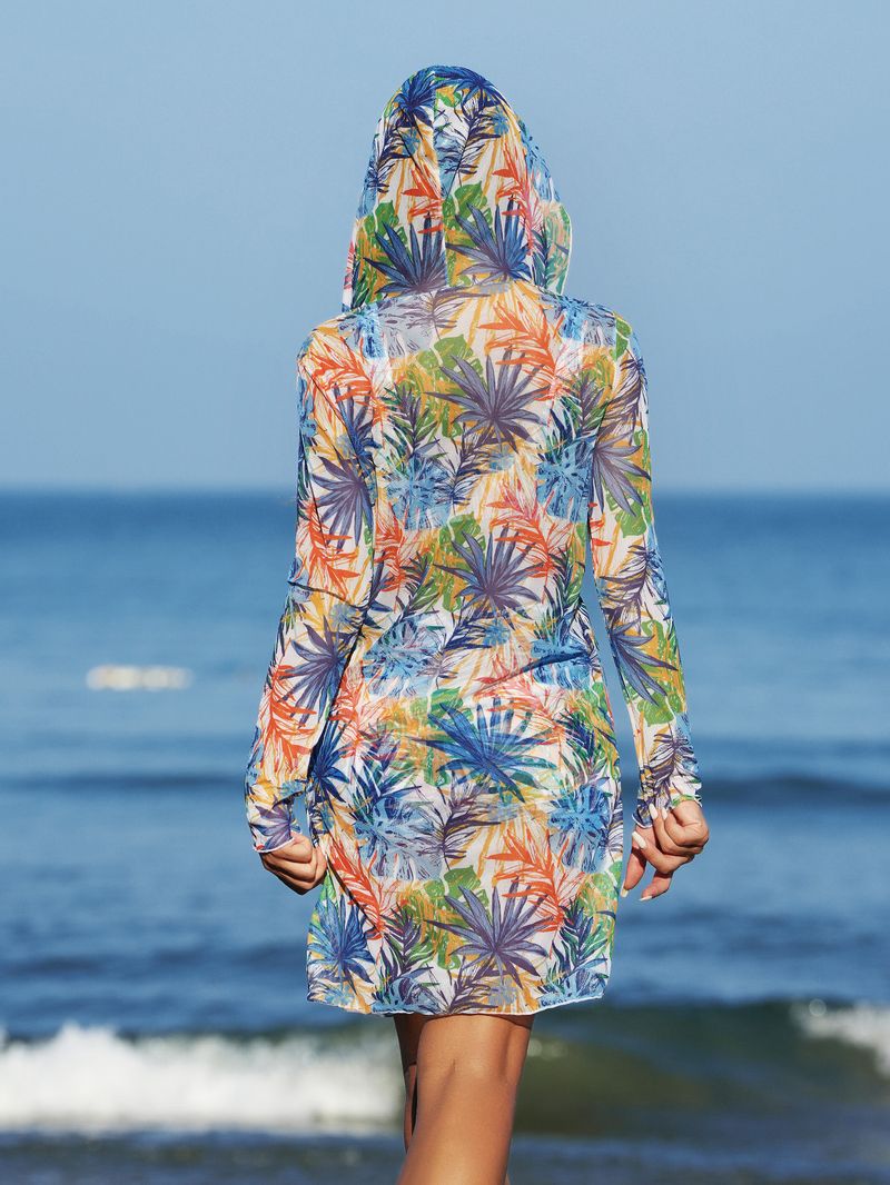 Kleding Mode Sexy Multi Color Bedrukt Driedelig Bikini Dames Badpak_voghion.com
