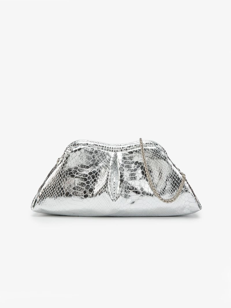 Borsa a tracolla con catena a motivo serpente, borsa con clip a nuvola, borsa da donna, borsa da sera, pochette, e-commerce_voghion.com