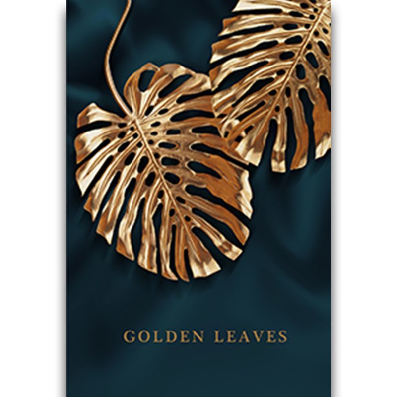 Black Gold Leaf Living Hanging Nordic Landscape Canvas Core Abstract Dining Room Decorative Painting_voghion.com