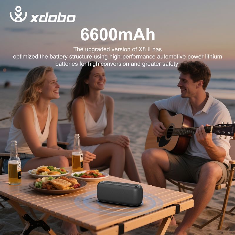 X8 II 60W Portable Bluetooth-Compatible Speakers 6600mAh Bass Sound Box Wireless Waterproof TWS Boombox_voghion.com