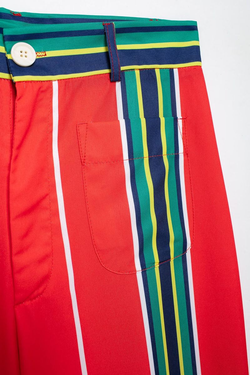 Abbigliamento donna autunno e inverno 2024 nuovo articolo posizionamento pantaloni a gamba dritta stampati a righe_voghion.com