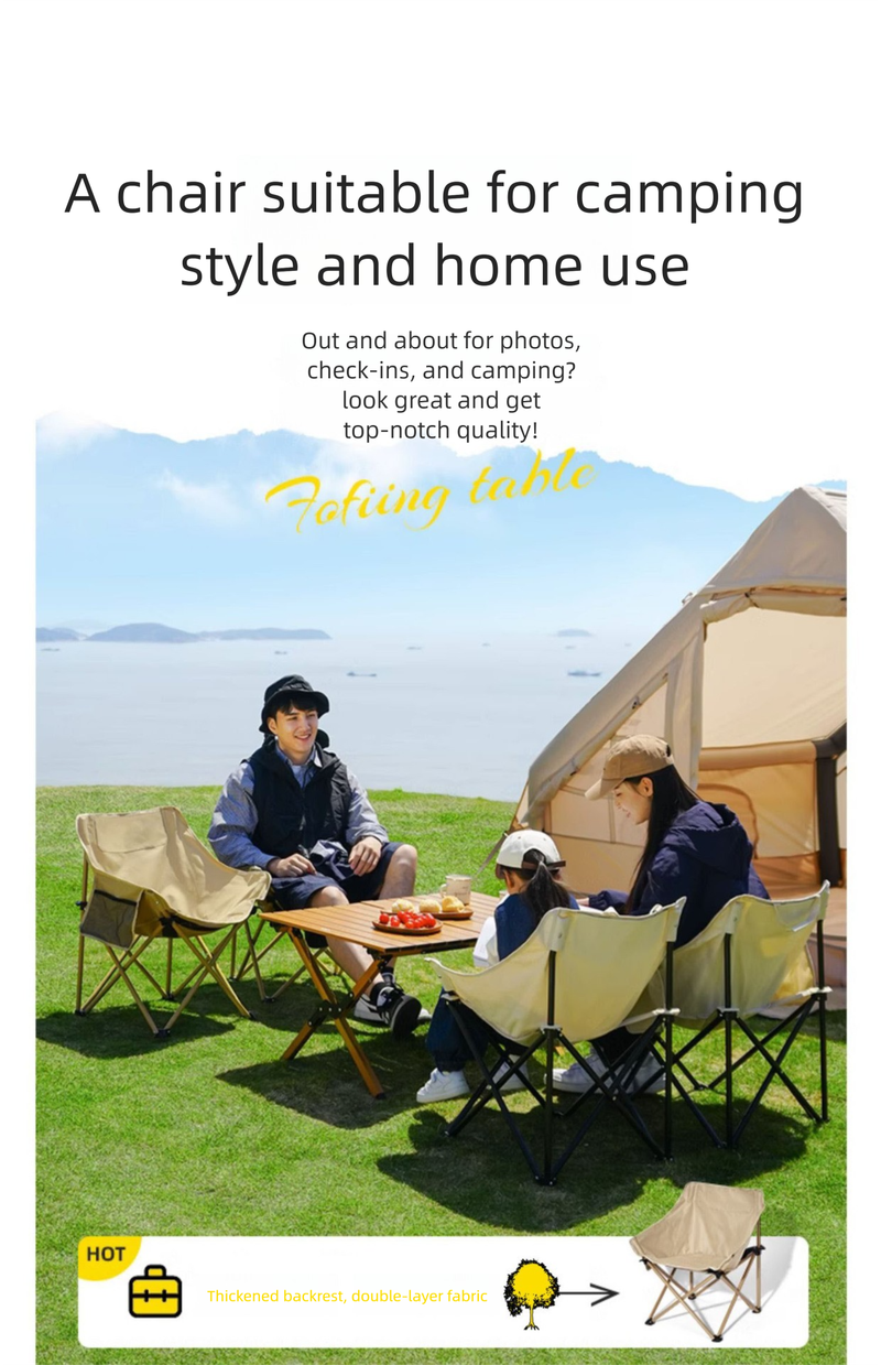 Camping Folding Portable Moon Lazy Outdoor Stool Beach Stall Fishing Chair_voghion.com