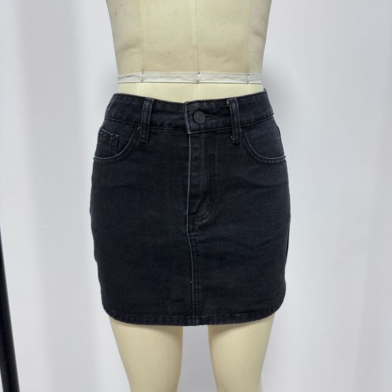 Gonna in denim lavato elasticizzata slim casual da donna_voghion.com