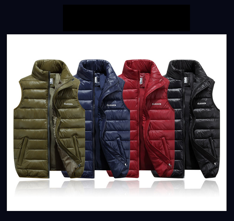 Men's clothing Couple models light down cotton jacket 200 catties vest plus fat large size fat down cotton vest autumn and winter men and women tide_voghion.com