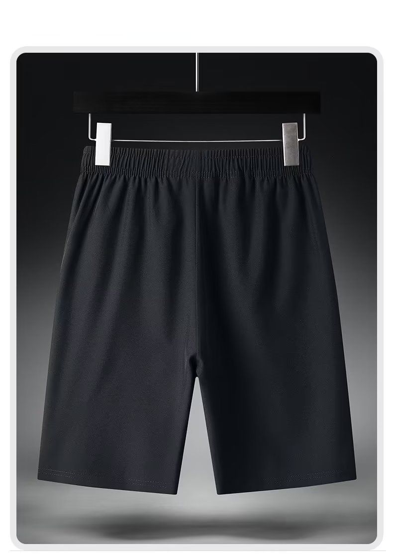 Men's Clothing Large Size Five Point Pants Summer Sports Running Breathable Casual Quick Drying Beach Pants_voghion.com