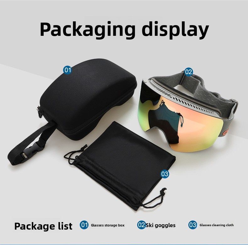 2025 Upgraded Anti-Slip Lens Change Double Layer Anti-Fog Ski Helmet Mountaineering Snow Goggles_voghion.com