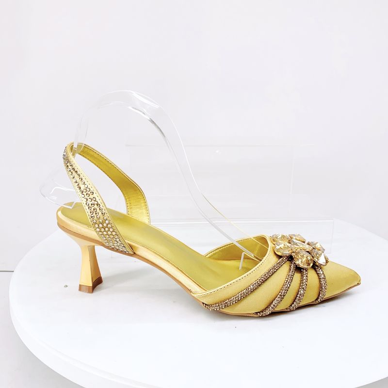 Pointed High Heels Women's Shoes With Stiletto Heels And Rhinestones, Wedding Party Sandals And Bag_voghion.com