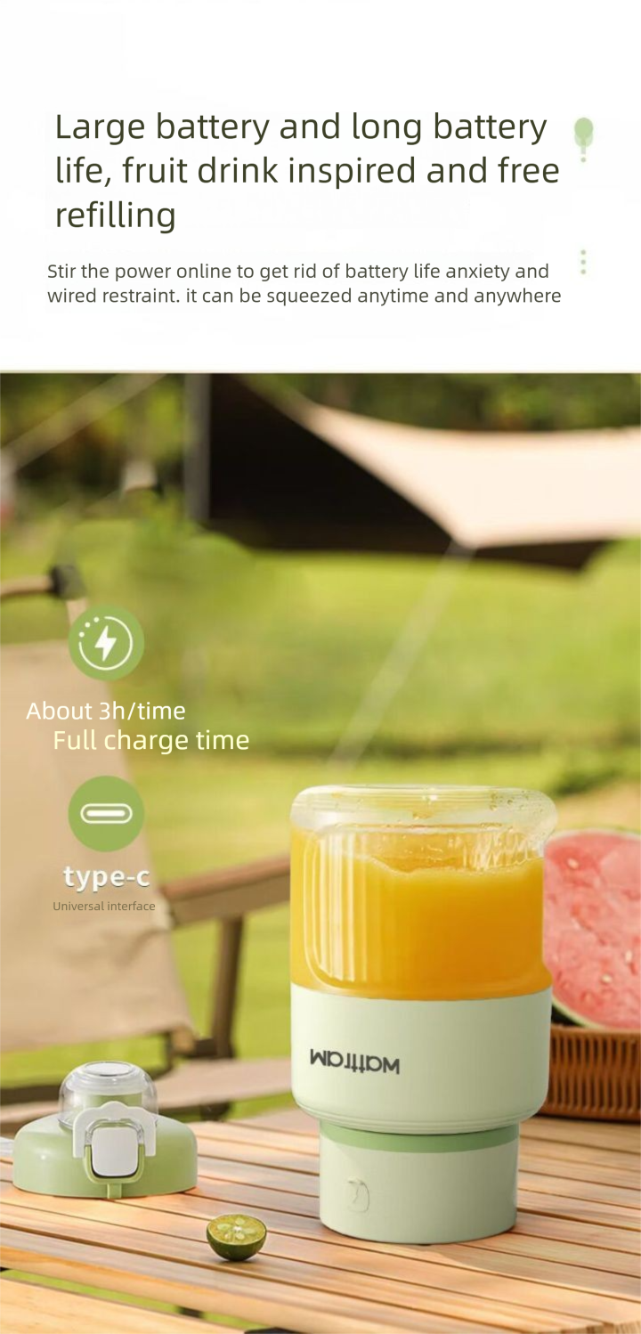 Nordic Volan Portable Small Household Multifunctional Wireless Fruit Juicer Cup Ton Bucket_voghion.com