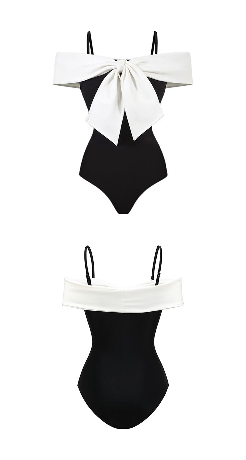 2024 Fashion New Swimsuit Solid Color Sexy Strapless Bare Sunscreen One Shoulder Jumpsuit Women's Set_voghion.com