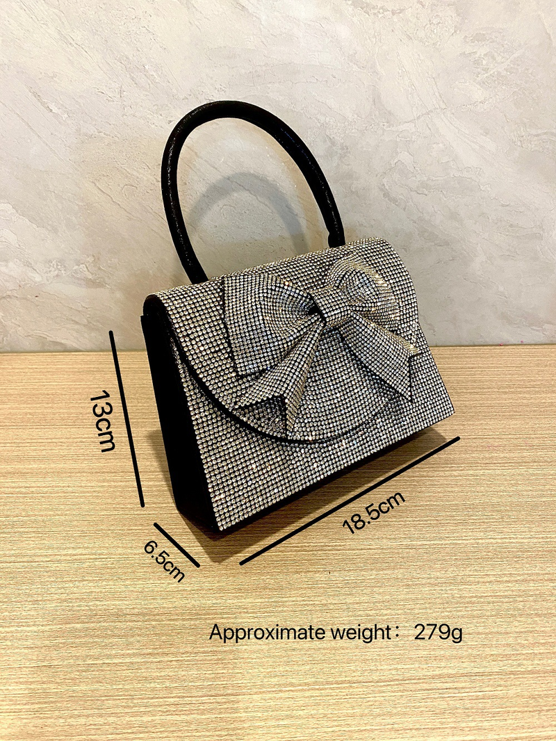 New Light Luxury Water Diamond Portable Bridesmaid Wedding Dress Evening Banquet Bag_voghion.com