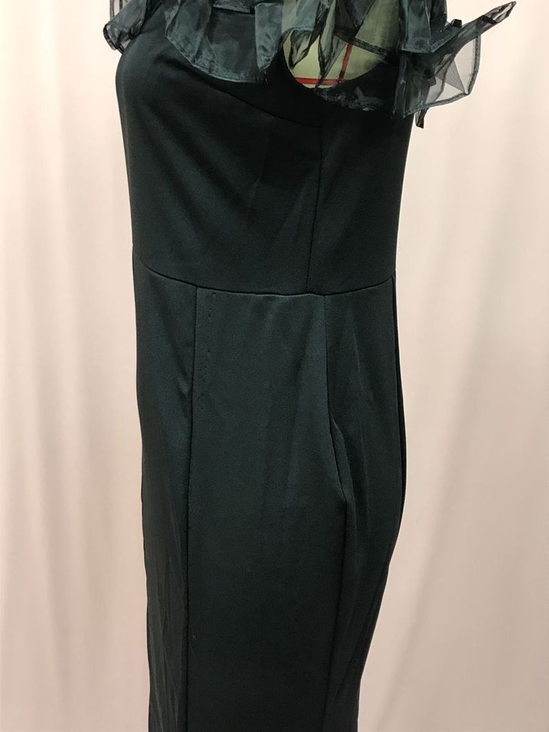Abbigliamento da donna Primavera Cintura elastica lavorata a maglia Foglia di loto Una spalla Piccola coda Gonna lunga Vestito_voghion.com