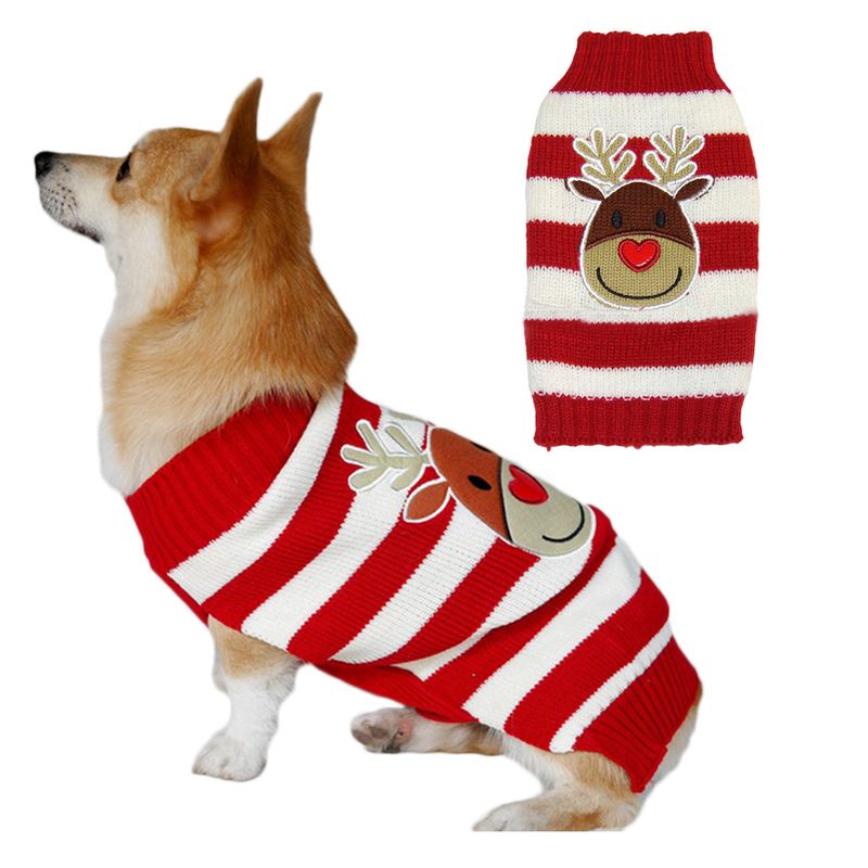 Puppy Cat Sweater Christmas Pet Clothes Knitted Large Dog Autumn Winter_voghion.com