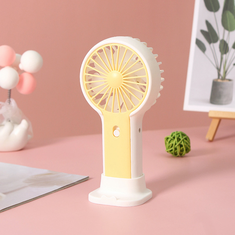 Ruixingst Handheld Fan With Phone Holder Push Button Hands Free Desktop Mini USB Fan Rechargeable Portable Hand Fan Outdoor_voghion.com