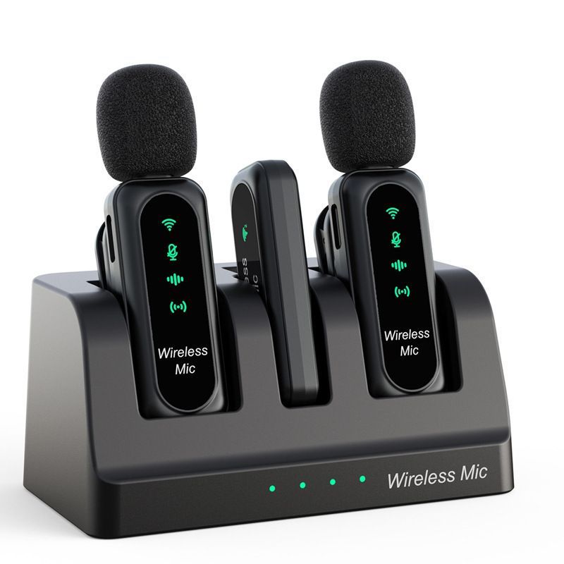 J21 Wireless Lavalier Microphone For Mobile Live Streaming – Mini Clip-on Mic With Smart Noise Cancellation_voghion.com