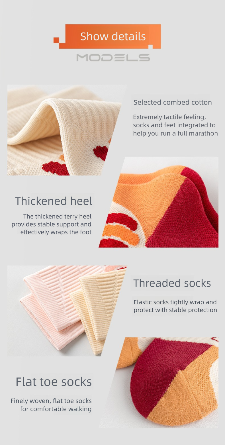 Mid-Calf Sports Spring And Autumn Sweat-Absorbing Non-Slip Towel Bottom Women's Special Running Hiking Badminton Socks_voghion.com