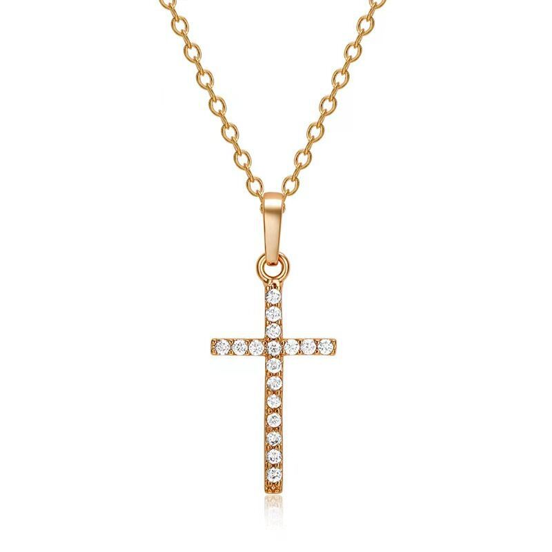 Gioiello con ciondolo a croce al collo, versione coreana con collo in zircone, 'collo hip hop più venduto'_voghion.com